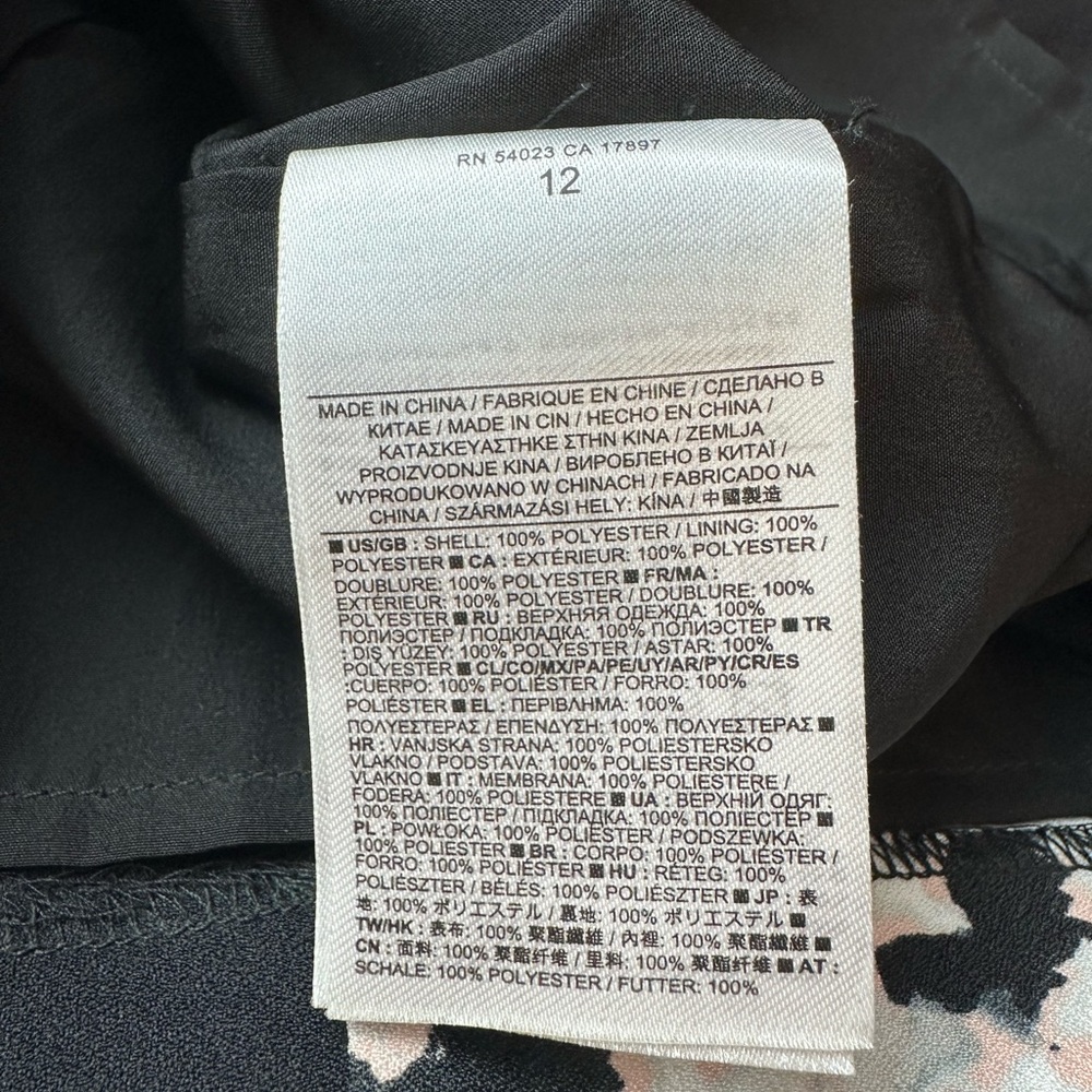 BANANA REPUBLIC Black White Grey & Pink Dress | Size 12 | Business Career Office - Picture 10 of 12